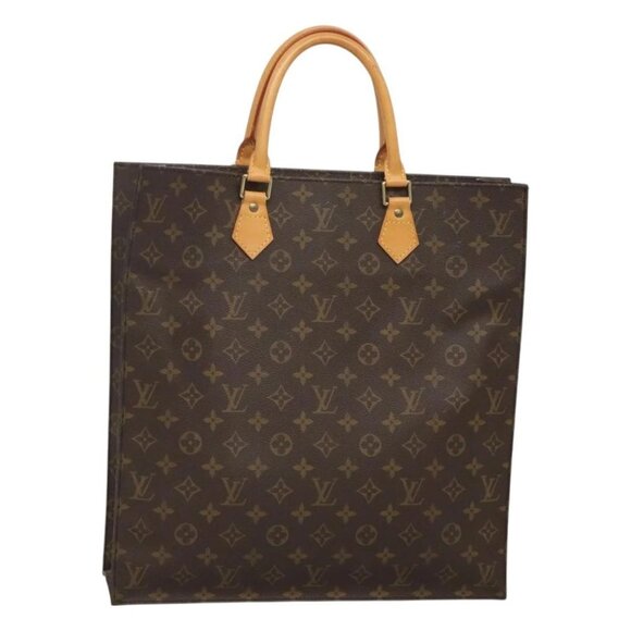 LOUIS VUITTON Monogram Sac Plat Hand Bag M51140 LV Auth 126531 - Picture 1 of 16